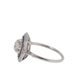 Bague En Platine, Saphirs Et Diamants -Castafiore Boutique bague en platine saphirs et diamants 241898