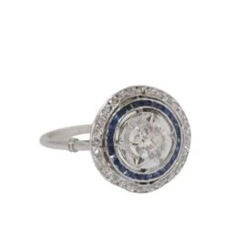 Bague En Platine, Saphirs Et Diamants -Castafiore Boutique bague en platine saphirs et diamants 699656
