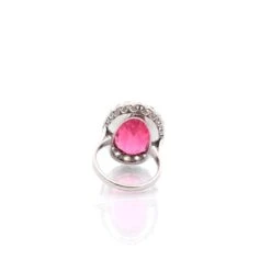 Bague En Platine, Tourmaline Et Diamants -Castafiore Boutique bague en platine tourmaline et diamants 543471