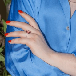 Bague Entourage En Or Blanc, Tourmaline Et Diamants 8 Bague Entourage En Or Blanc, Tourmaline Et Diamants -Castafiore Boutique bague entourage en or blanc tourmaline et diamants 6618118