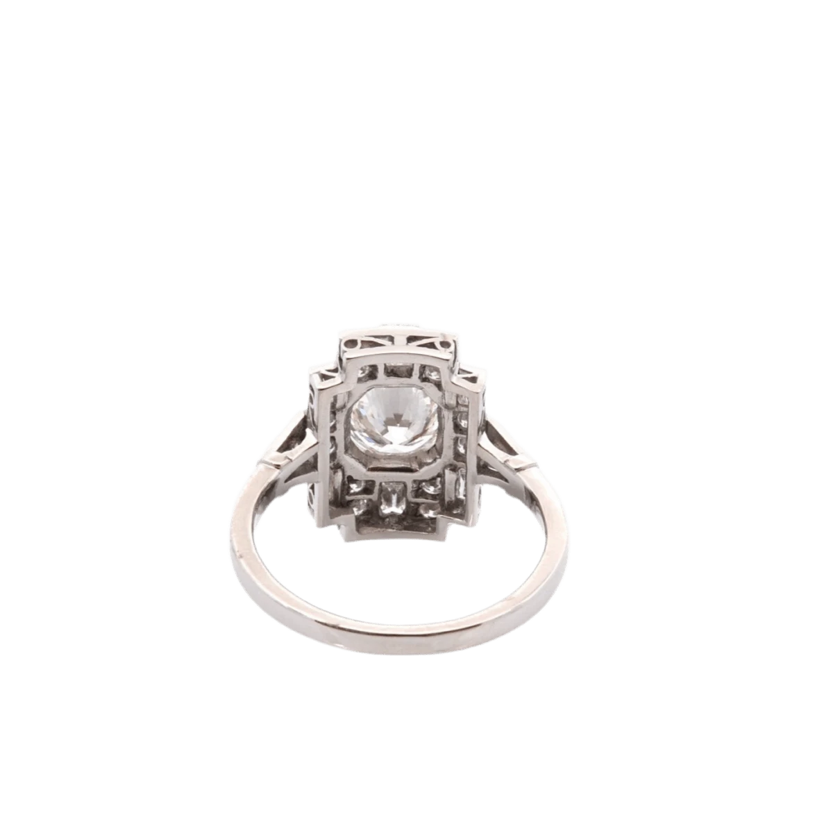 Bague Entourage En Platine Et Diamants 3 Bague Entourage En Platine Et Diamants – Image 3