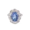 Bague Entourage En Platine, Saphir De Ceylan Ovale Et Diamant -Castafiore Boutique bague entourage saphir de ceylan ovale et diamant 205105