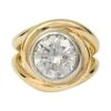 Miller Bague Entrelacée Deux Tons D'or, Diamant 2,78 Carats