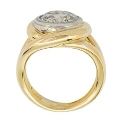 Miller Bague Entrelacée Deux Tons D'or, Diamant 2,78 Carats 14 Miller Bague Entrelacée Deux Tons D'or, Diamant 2,78 Carats -Castafiore Boutique bague entrelacee deux tons dor diamant 278 carats 596750