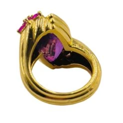 Bague EVA SEGOURA En Or Jaune, Améthyste Et Diamants -Castafiore Boutique bague eva segoura en or jaune amethyste et diamants 664656