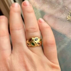 Bague Feuillage En Or Jaune, Saphir, Rubis Et émeraude 6 Bague Feuillage En Or Jaune, Saphir, Rubis Et émeraude -Castafiore Boutique bague feuillage en or jaune saphir rubis et emeraude 408887