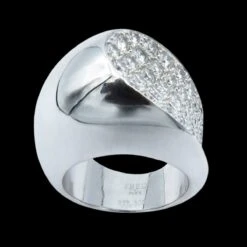 Bague Pavée FRED "Candy" En Or Gris Et Diamants -Castafiore Boutique bague fred candy en or gris 18k diamants full pave taille 52 full set 932774