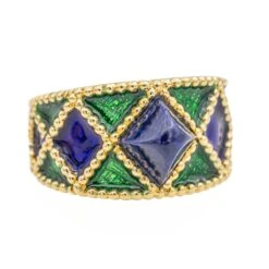 Bague FRED En Or Jaune Et Lapis Lazuli -Castafiore Boutique bague fred en or jaune et lapis lazuli 920590