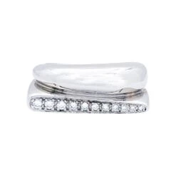 Miller Bague Fred, "Success", En Or Blanc Et Diamants.