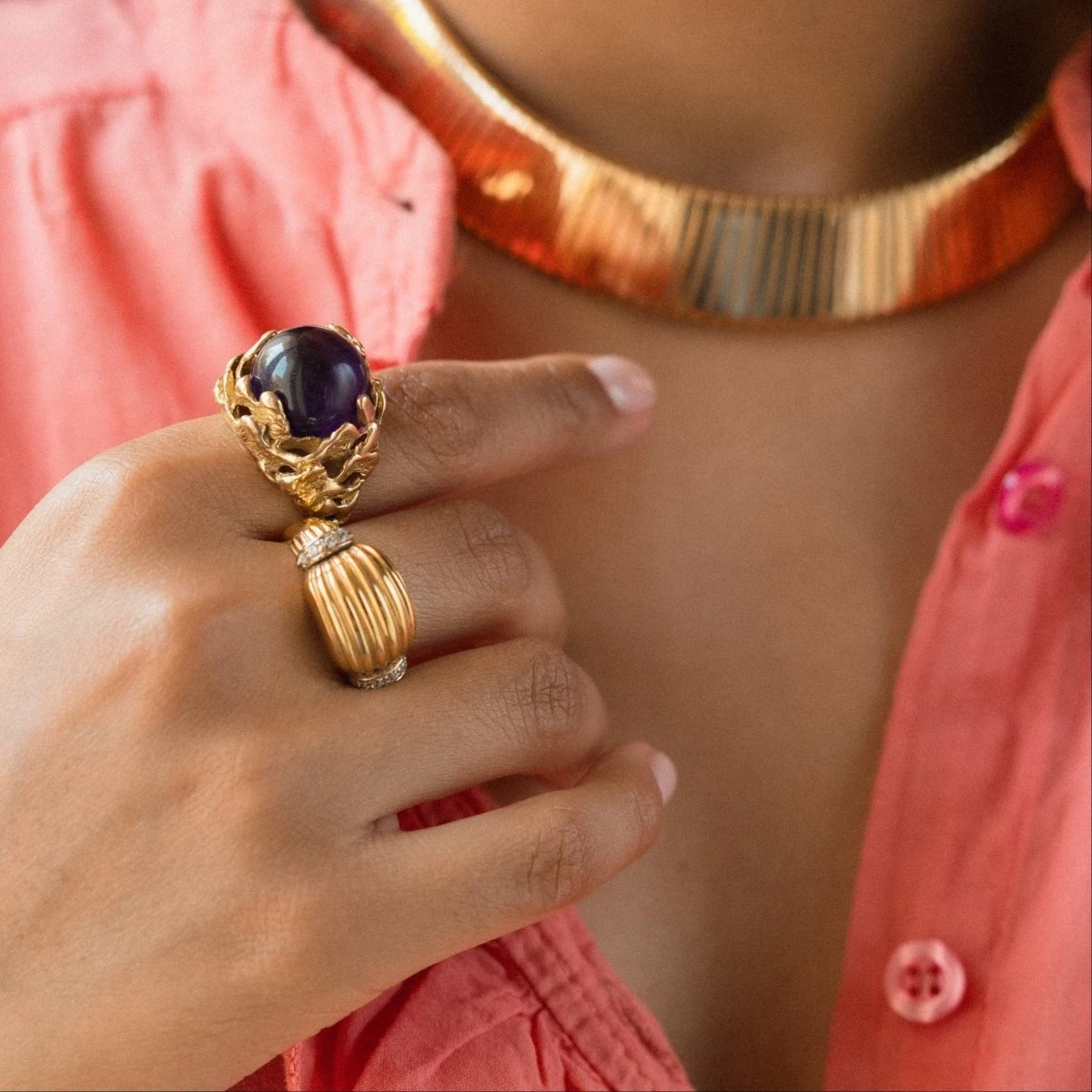 Bague GILBERT ALBERT En Or Jaune Et Perles 9 Bague GILBERT ALBERT En Or Jaune Et Perles – Image 9