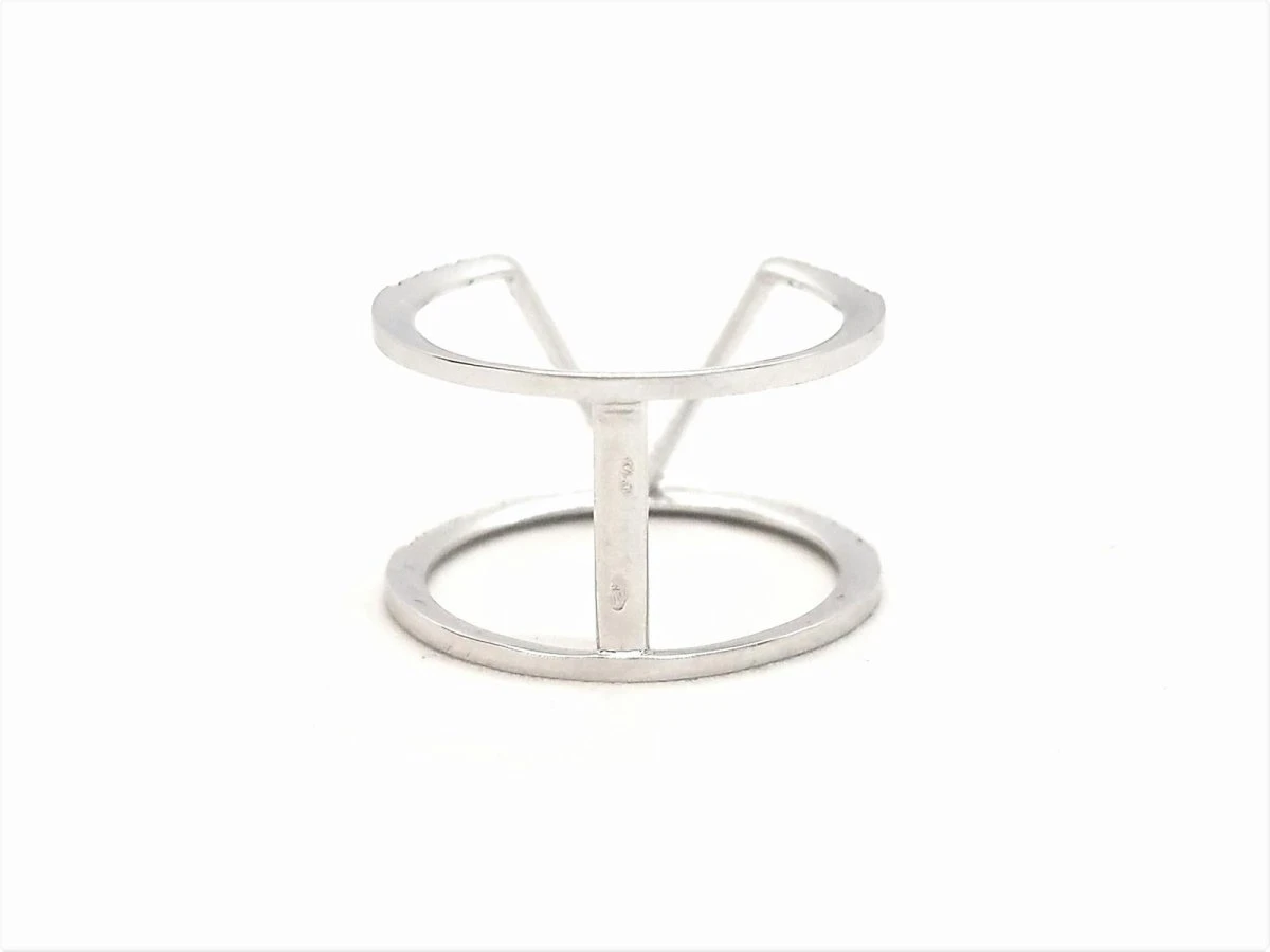 Bague Graphique Or Blanc Diamant 7 Bague Graphique Or Blanc Diamant – Image 7