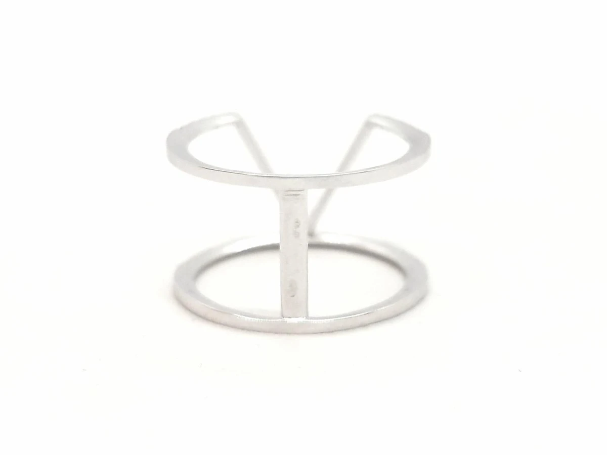 Bague Graphique Or Blanc Diamant 8 Bague Graphique Or Blanc Diamant – Image 8