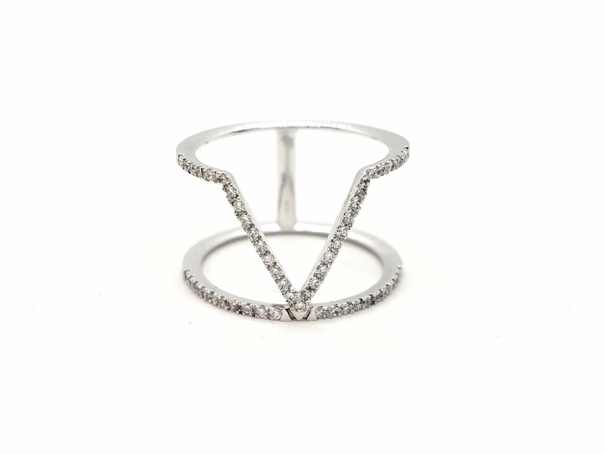 Bague Graphique Or Blanc Diamant 15 Bague Graphique Or Blanc Diamant – Image 15