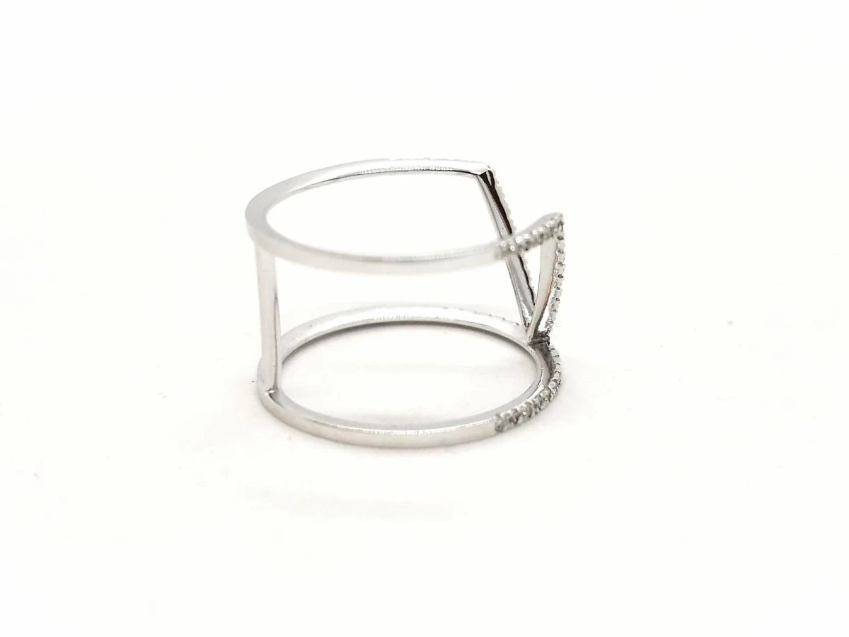 Bague Graphique Or Blanc Diamant 10 Bague Graphique Or Blanc Diamant – Image 10