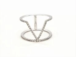 Bague Graphique Or Blanc Diamant