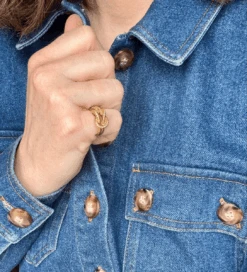 Bague HERMES "Audierne" En Or -Castafiore Boutique bague hermes audierne en or 513663