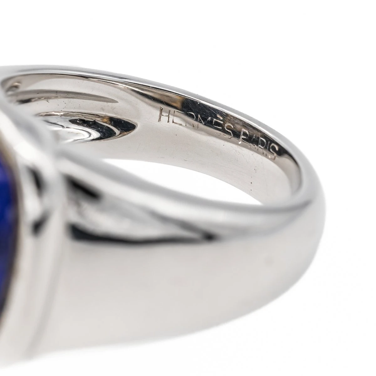 Bague HERMES En Or Blanc Et Lapis-lazuli 6 Bague HERMES En Or Blanc Et Lapis-lazuli – Image 6