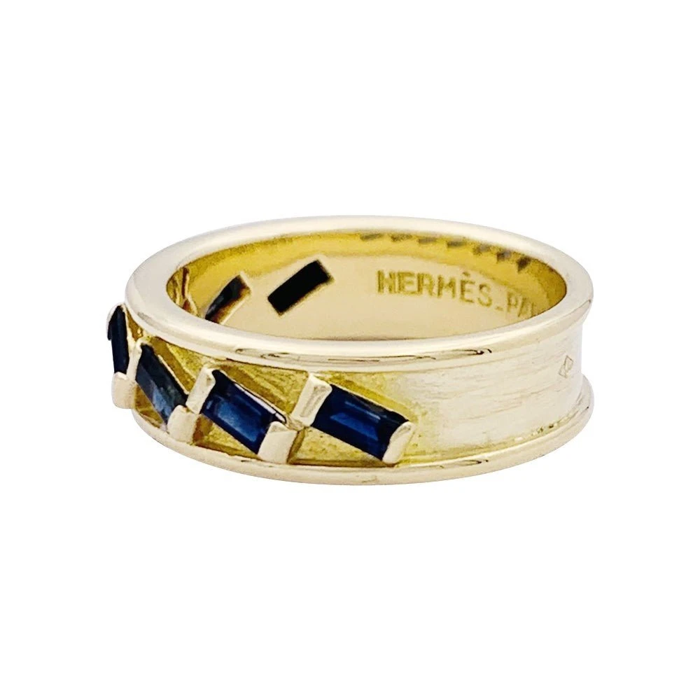 Miller Bague HERMÈS En Or Jaune Et Saphirs 3 Miller Bague HERMÈS En Or Jaune Et Saphirs – Image 3