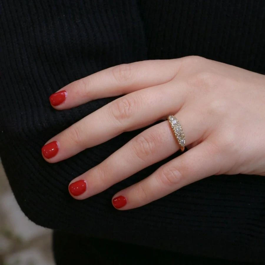 Bague Jarretière En Or Jaune Et Diamants 2 Bague Jarretière En Or Jaune Et Diamants – Image 2