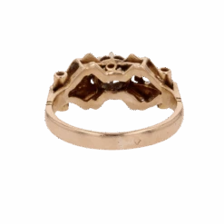 Bague Jarretière En Or Rose, Platine Et Diamants -Castafiore Boutique bague jarretiere en or rose platine et diamants 3666756