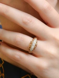 Bague Jarretière Vintage En Or Et Diamants -Castafiore Boutique bague jarretiere vintage en or et diamants 759908