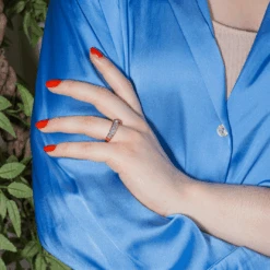 Bague Jonc BALMAIN En Or Jaune Et Topazes -Castafiore Boutique bague jonc balmain en or jaune et topazes 610364