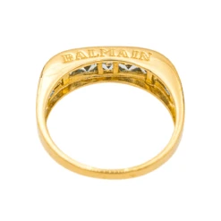 Bague Jonc BALMAIN En Or Jaune Et Topazes -Castafiore Boutique bague jonc balmain en or jaune et topazes 772884