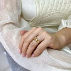 Bague Jonc Ceinture En Or -Castafiore Boutique bague jonc ceinture en or 507068