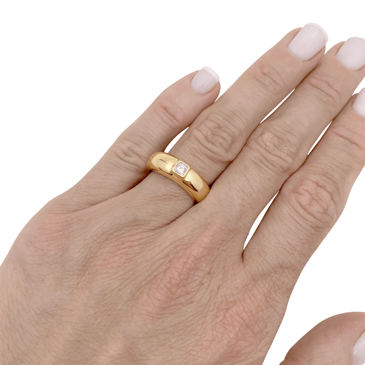 Miller Bague Jonc CHAUMET "Anneau" En Or Jaune Et Diamant 2 Miller Bague Jonc CHAUMET "Anneau" En Or Jaune Et Diamant – Image 2