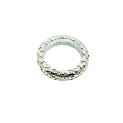 Bague Jonc CHAUMET En Or Blanc Ciselé -Castafiore Boutique bague jonc chaumet en or blanc cisele 366310