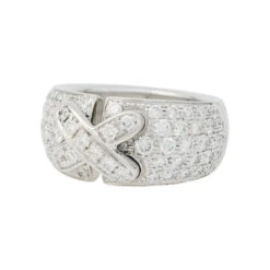 Bague Jonc CHAUMET "Liens" En Or Blanc Et Diamants
