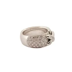 Bague Jonc CHAUMET "Liens" En Or Blanc Et Diamants -Castafiore Boutique bague jonc chaumet liens en or blanc et diamants 3