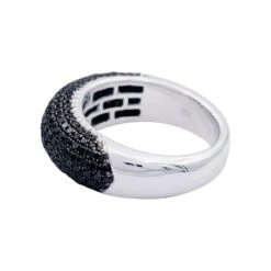 Miller Bague Jonc En Or Blanc Et Diamants Noirs -Castafiore Boutique bague jonc en or blanc et diamants noirs 315971