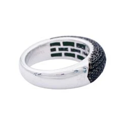 Miller Bague Jonc En Or Blanc Et Diamants Noirs -Castafiore Boutique bague jonc en or blanc et diamants noirs 420580