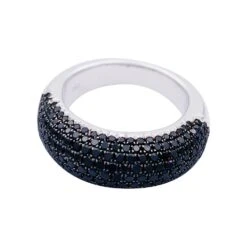 Miller Bague Jonc En Or Blanc Et Diamants Noirs -Castafiore Boutique bague jonc en or blanc et diamants noirs 537006