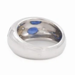 Bague Jonc En Or Blanc Et Saphirs Et Diamants -Castafiore Boutique bague jonc en or blanc et saphirs et diamants 788288