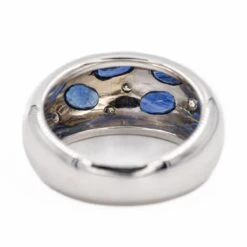 Bague Jonc En Or Blanc Et Saphirs Et Diamants -Castafiore Boutique bague jonc en or blanc et saphirs et diamants 854043