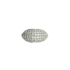 Bague Jonc En Or Gris Et Diamants