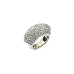 Bague Jonc En Or Gris Et Diamants -Castafiore Boutique bague jonc en or gris et diamants 492756
