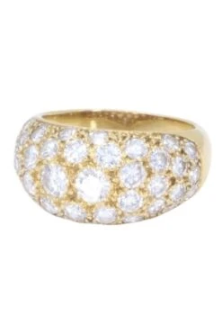 Bague Jonc Pavage Diamants En Or Jaune -Castafiore Boutique bague jonc en or jaune et diamants 795715