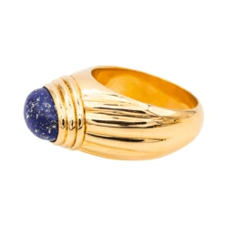 Bague Jonc En Or Jaune Et Lapis-lazuli -Castafiore Boutique bague jonc en or jaune et lapis lazuli 647155