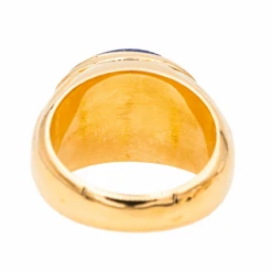 Bague Jonc En Or Jaune Et Lapis-lazuli -Castafiore Boutique bague jonc en or jaune et lapis lazuli 901541