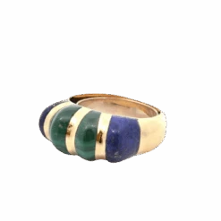 Bague Jonc En Or Jaune, Malachite Et Lapiz-lazuli -Castafiore Boutique bague jonc en or jaune malachite et lapiz lazuli 624788