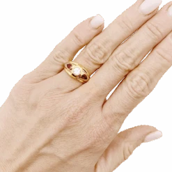 Miller Bague Jonc En Or Jaune, Platine, Rubis Et Diamants -Castafiore Boutique bague jonc en or jaune platine rubis et diamants 953428