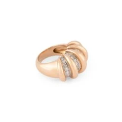 Bague Jonc En Or Rose, Platine Et Diamants 9 Bague Jonc En Or Rose, Platine Et Diamants -Castafiore Boutique bague jonc en or rose platine et diamants 405135