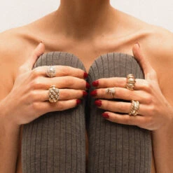 Bague Jonc En Or Rose, Platine Et Diamants 8 Bague Jonc En Or Rose, Platine Et Diamants -Castafiore Boutique bague jonc en or rose platine et diamants 803747