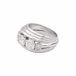 Miller Bague Jonc En Platine En Diamants. -Castafiore Boutique bague jonc en platine en diamants 165836