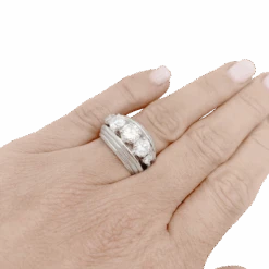 Miller Bague Jonc En Platine En Diamants. -Castafiore Boutique bague jonc en platine en diamants 926591