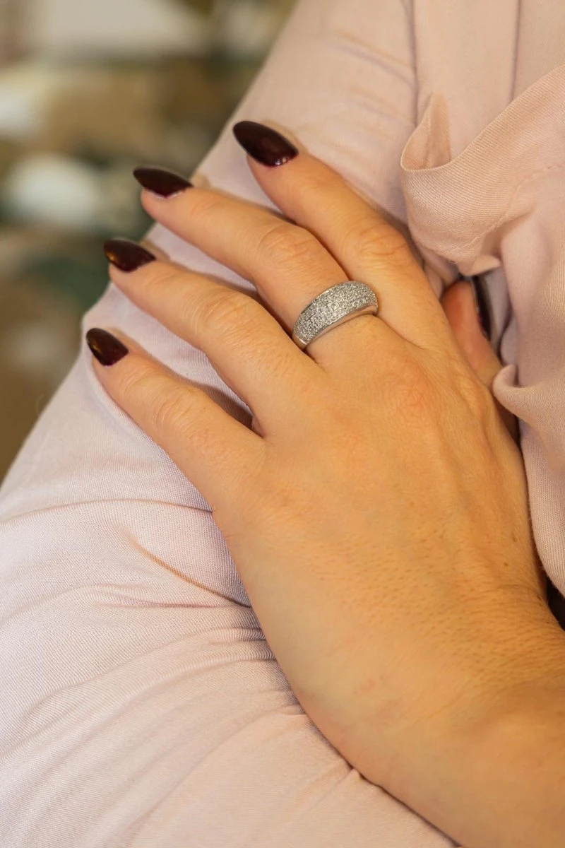 Bague Jonc Or Jaune Diamant 2 Bague Jonc Or Jaune Diamant – Image 2