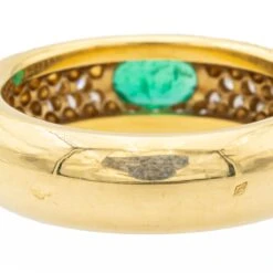 Bague Jonc Or Jaune Emeraude -Castafiore Boutique bague jonc or jaune emeraude 114992